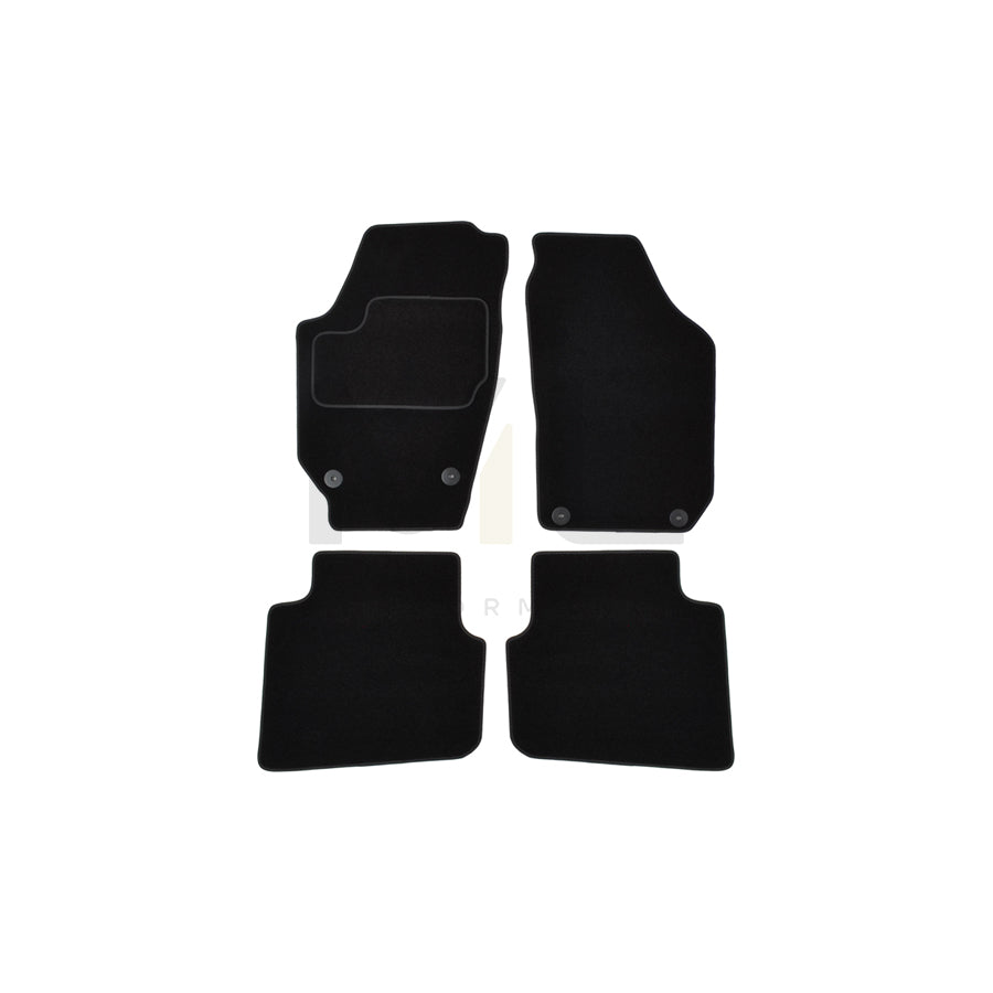 CUSTOPOL Tailored 122474 Floor mat set for SKODA Roomster (5J) Textile, Front and Rear, Quantity: 4, Black