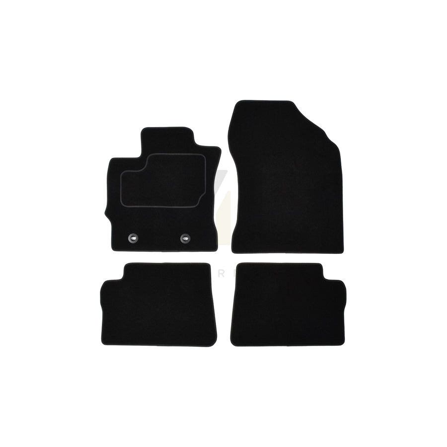 CUSTOPOL Tailored 122478 Floor mat set for TOYOTA AVENSIS Textile, Front and Rear, Quantity: 4, Black