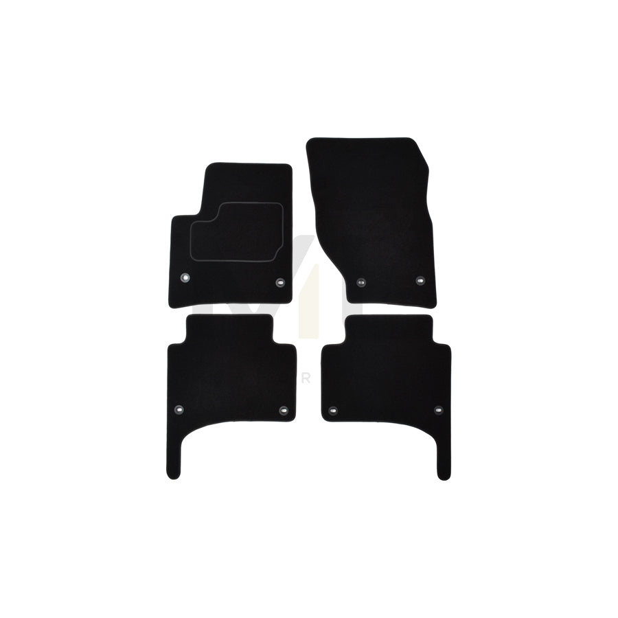 CUSTOPOL Tailored 122487 Floor mat set Textile, Front and Rear, Quantity: 4, Black