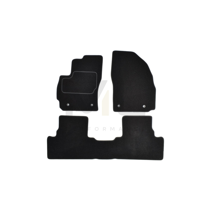 CUSTOPOL Tailored 122850 Floor mat set for MAZDA 5 (CR19) Textile, Front and Rear, Quantity: 4, Black