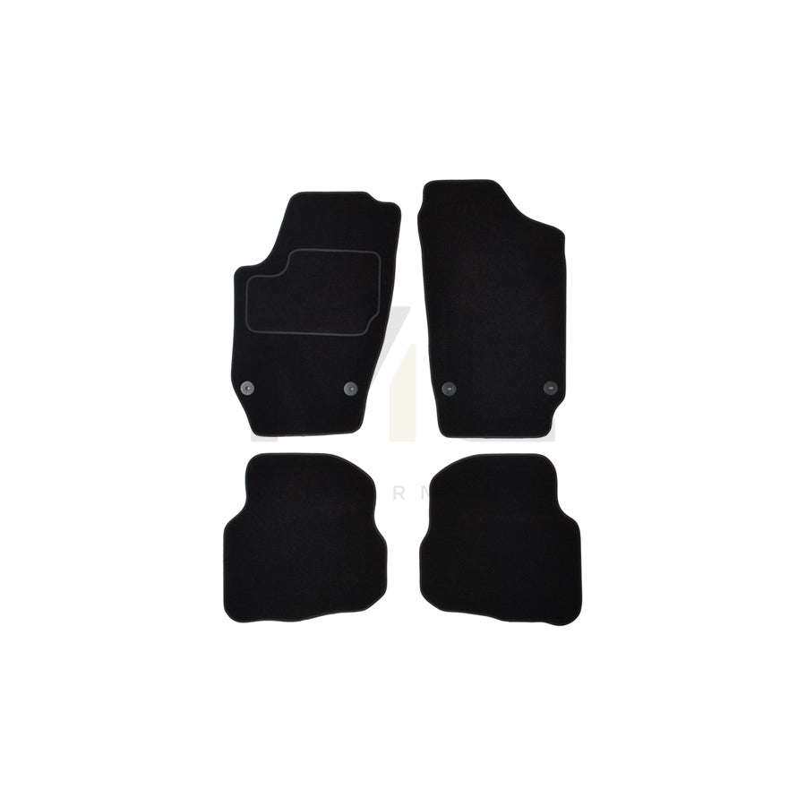 CUSTOPOL Tailored 122918 Floor mat set for VW Polo IV Hatchback (9N) Textile, Front and Rear, Quantity: 4, Black