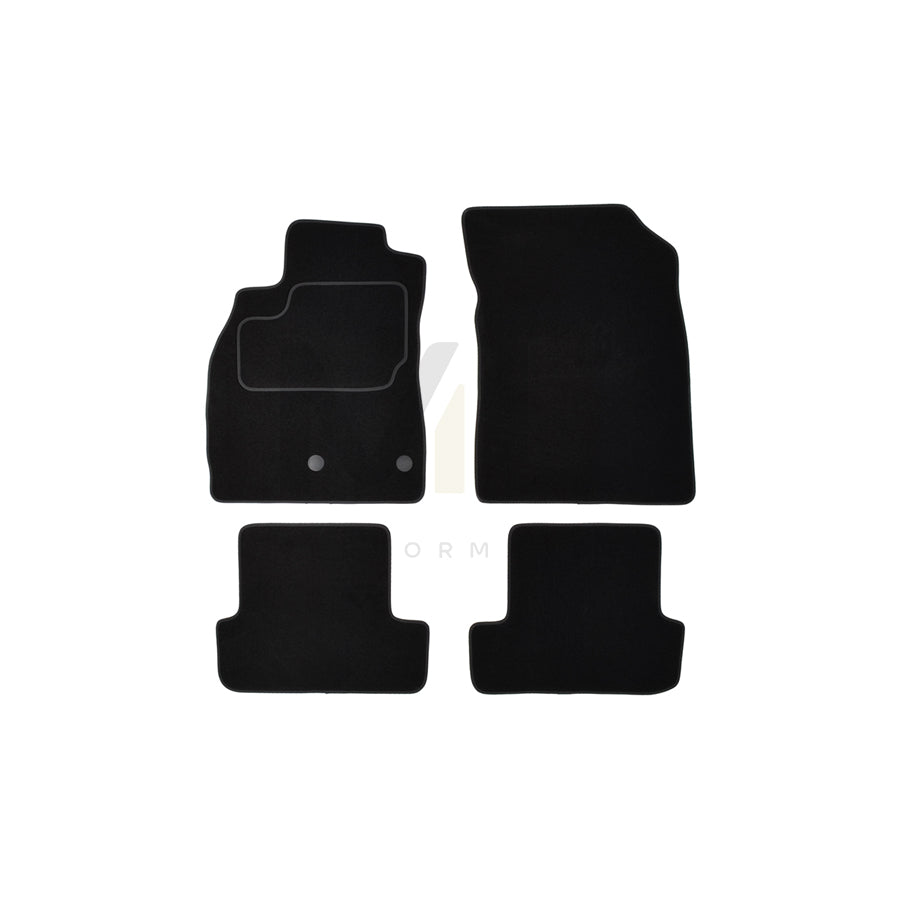 CUSTOPOL Tailored 163220 Floor mat set for RENAULT MEGANE Textile, Front and Rear, Quantity: 4, Black