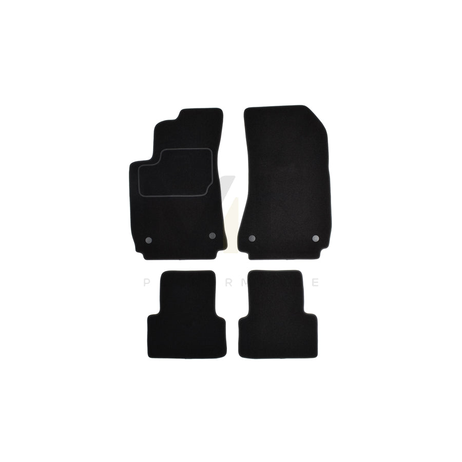 CUSTOPOL Tailored 401710 Floor mat set for ALFA ROMEO 159 Textile, Front and Rear, Quantity: 4, Black