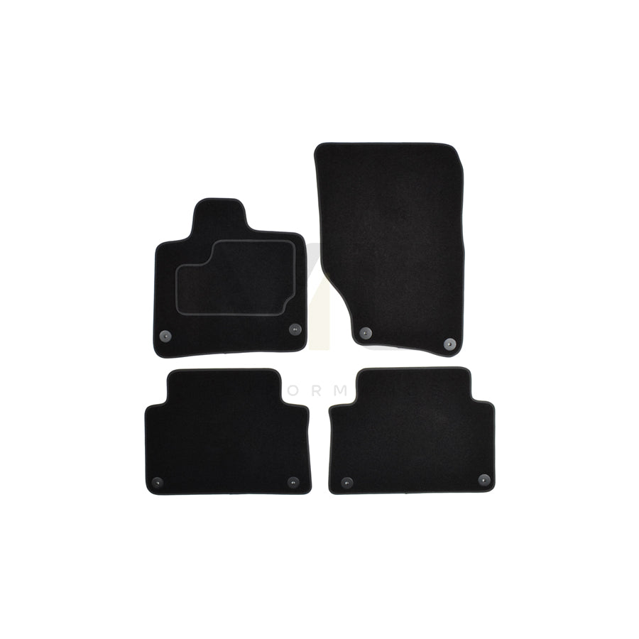 CUSTOPOL Tailored 416510 Floor mat set for AUDI Q7 (4LB) Textile, Front and Rear, Quantity: 4, Black