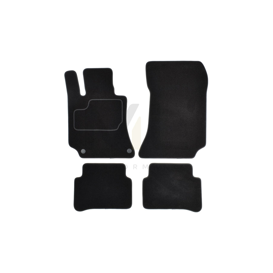 CUSTOPOL Tailored 416790 Floor mat set Textile, Front and Rear, Quantity: 4, Black