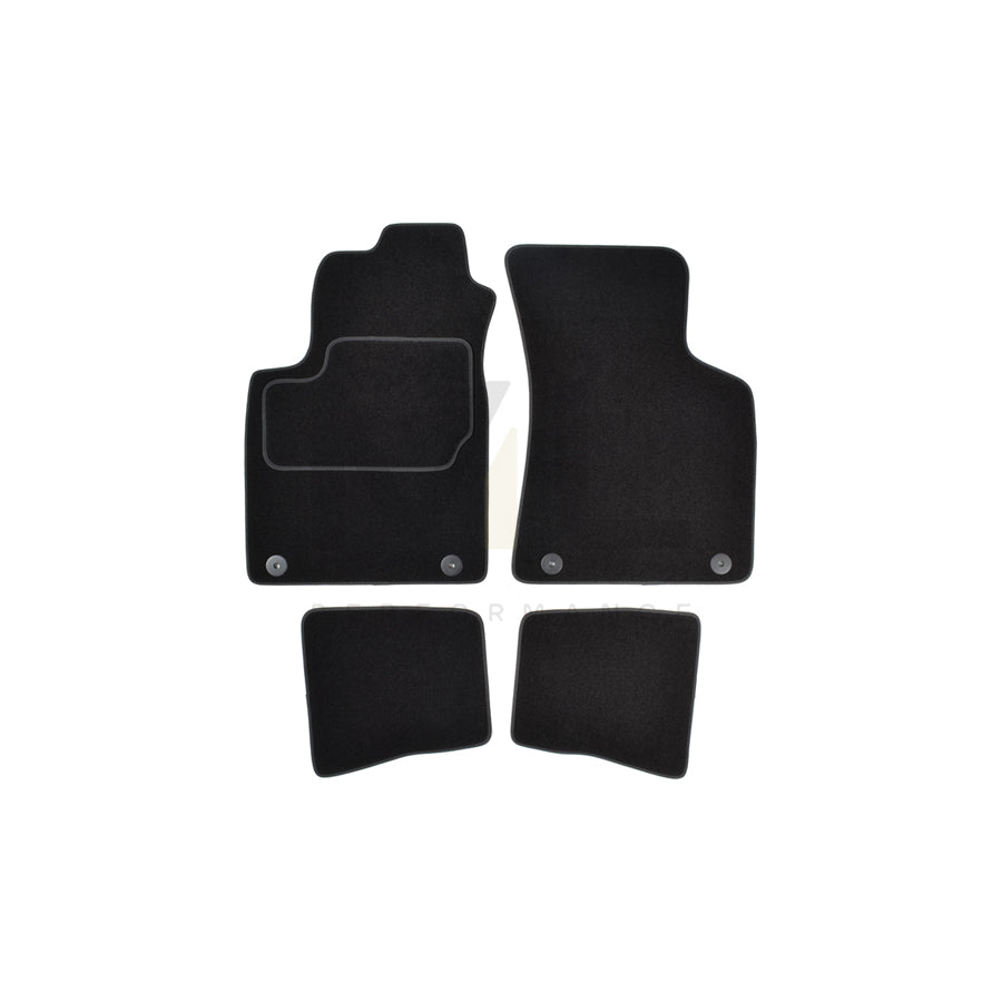 CUSTOPOL Tailored 416890 Floor mat set for AUDI TT Coupe (8N3) Textile, Front and Rear, Quantity: 4, Black