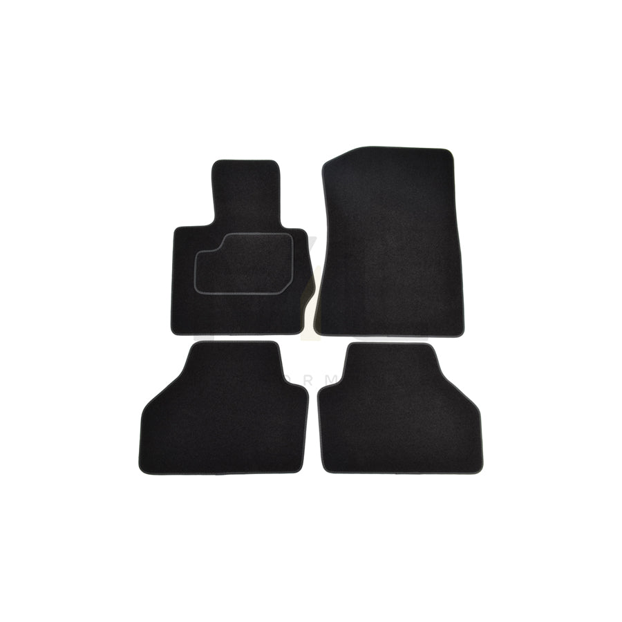 CUSTOPOL Tailored 416950 Floor mat set Textile, Front and Rear, Quantity: 4, Black