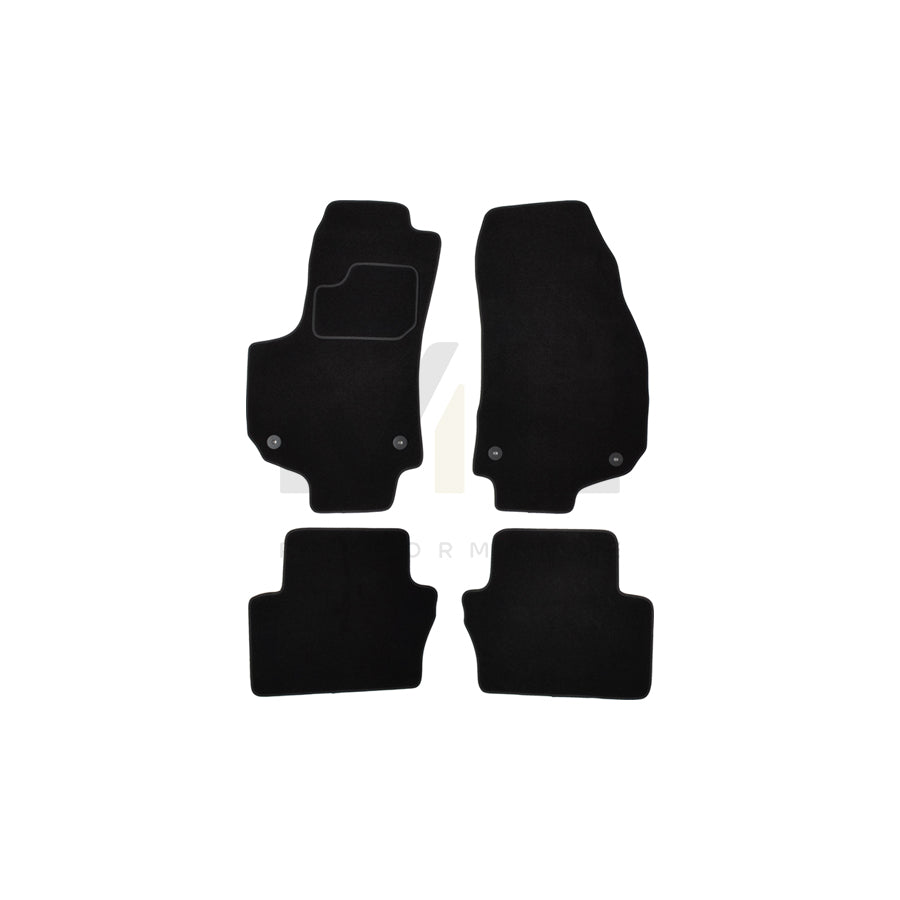 CUSTOPOL Tailored 687680 Floor mat set for OPEL Zafira B (A05) Textile, Front and Rear, Quantity: 4, Black