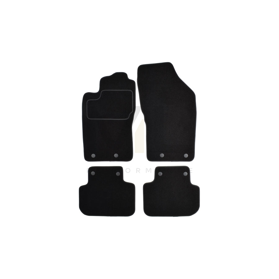 CUSTOPOL Tailored ALF30C Floor mat set for ALFA ROMEO 147 (937) Textile, Front and Rear, Quantity: 4, Black
