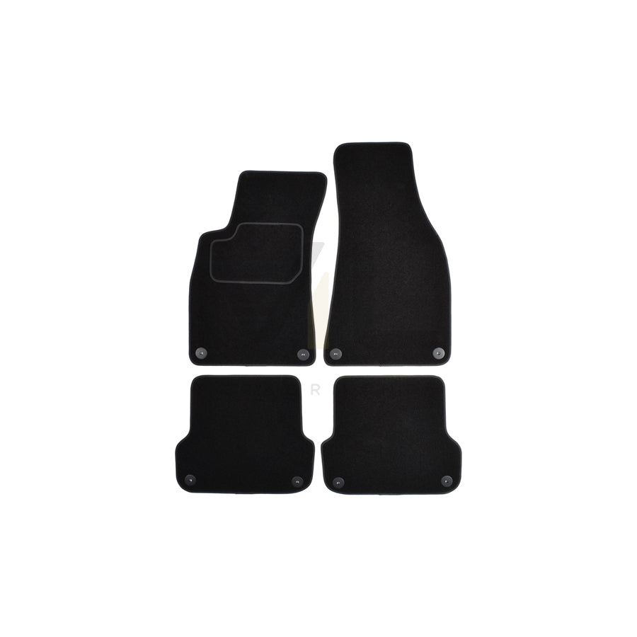 CUSTOPOL Tailored AUD115S Floor mat set for AUDI A4 Textile, Front and Rear, Quantity: 4, Grey