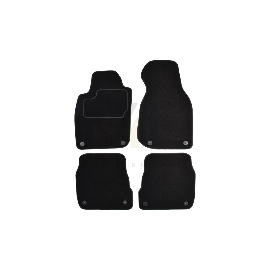 CUSTOPOL Tailored AUD165P Floor mat set for AUDI A6 Elastomer, Front and Rear, Quantity: 4, Black