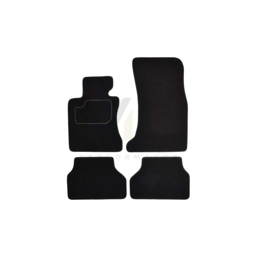 CUSTOPOL Tailored BM160C Floor mat set for BMW 5 Saloon (E60) Textile, Front and Rear, Quantity: 4, Black
