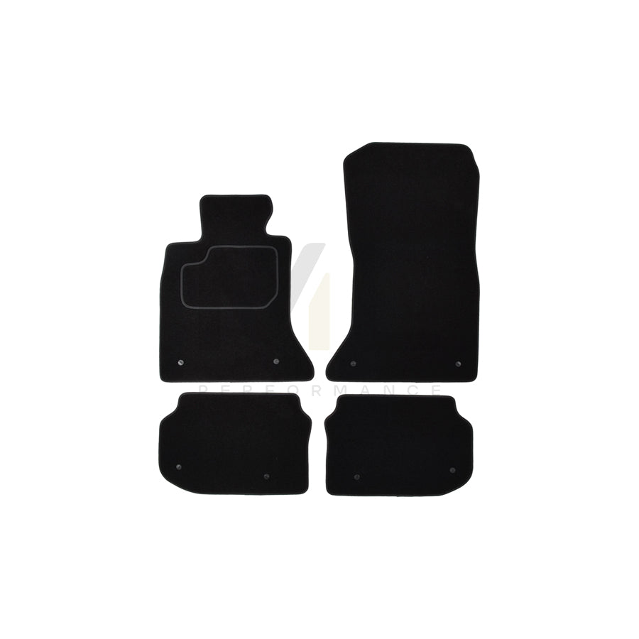 CUSTOPOL Tailored BM180C Floor mat set for BMW 5 Saloon (F10) Textile, Front and Rear, Quantity: 4, Black