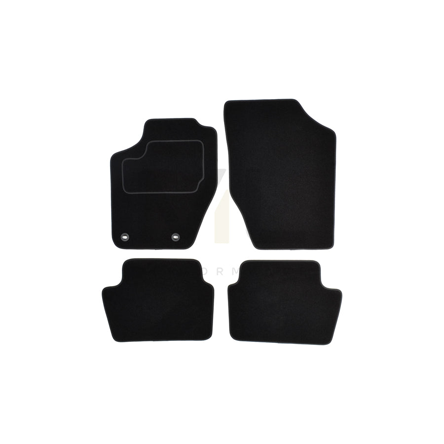 CUSTOPOL Tailored CIT110C Floor mat set for CITROﾃ起 C4 Textile, Front and Rear, Quantity: 4, Black