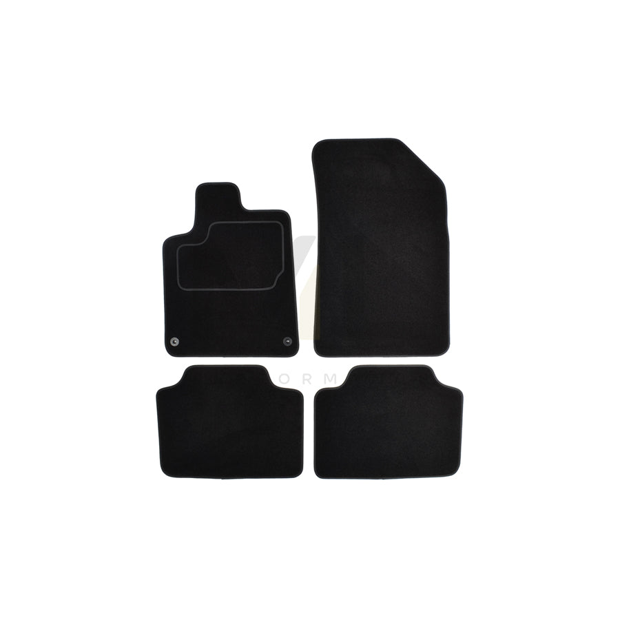 CUSTOPOL Tailored CIT145C Floor mat set for CITROﾃ起 C5 Textile, Front and Rear, Quantity: 4, Black