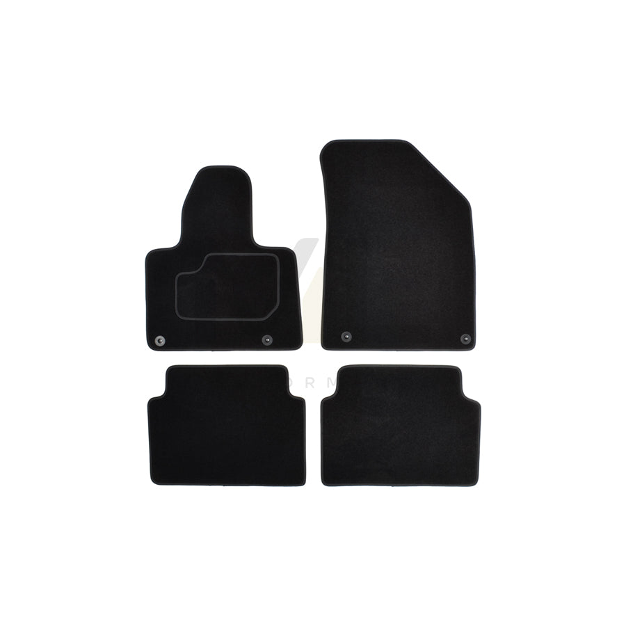 CUSTOPOL Tailored CIT155C Floor mat set for CITROﾃ起 C5 III Saloon Textile, Front and Rear, Quantity: 4, Black