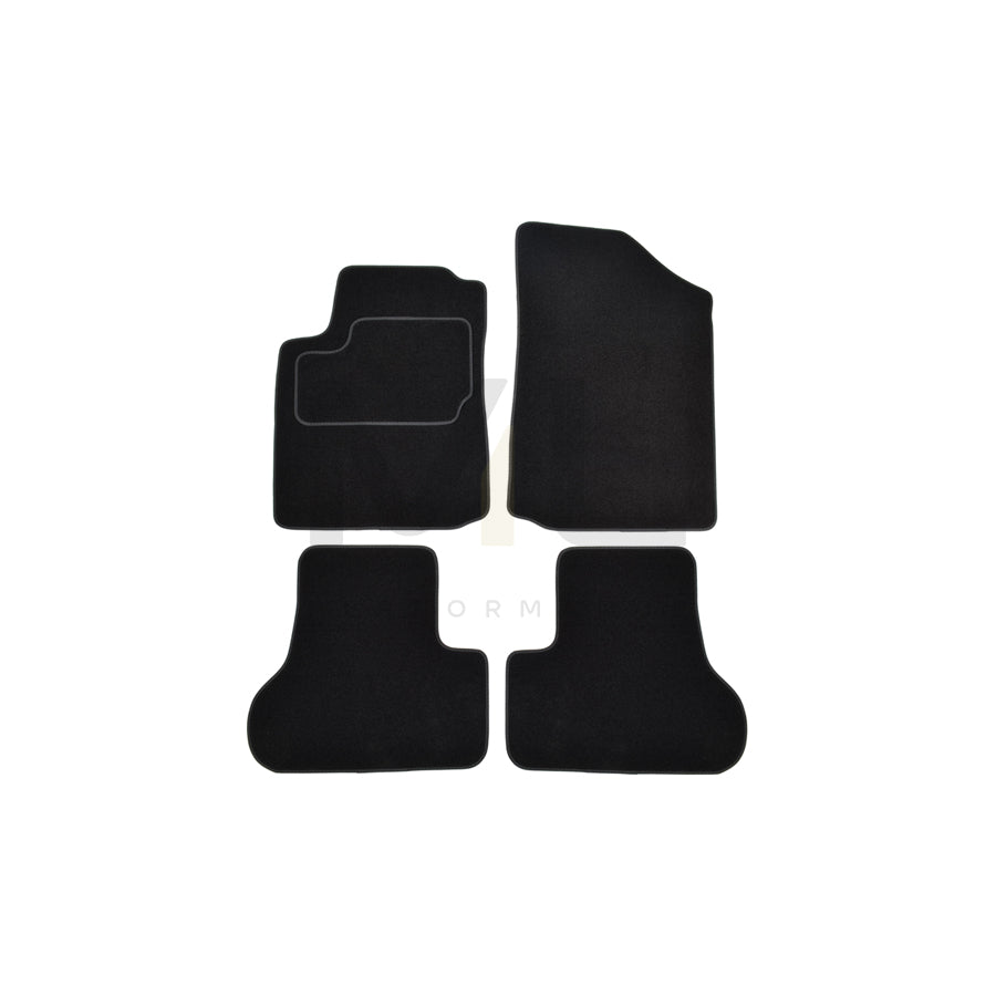 CUSTOPOL Tailored CIT90C Floor mat set Textile, Front and Rear, Quantity: 4, Black