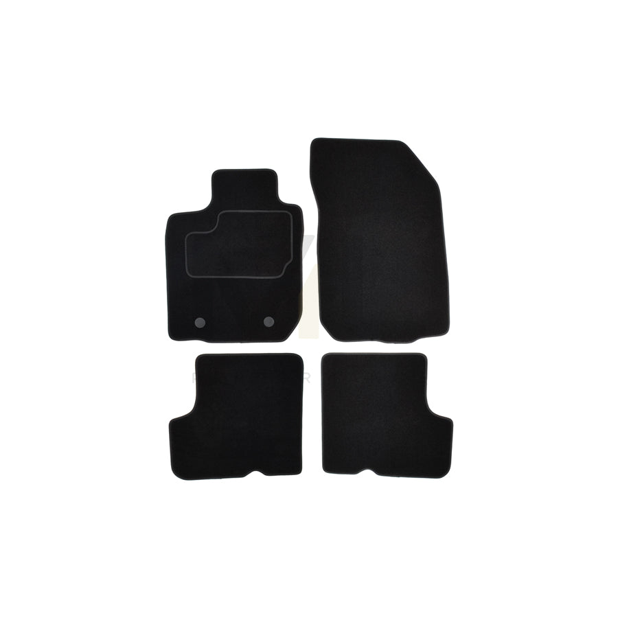 CUSTOPOL Tailored DAC15C Floor mat set for DACIA Duster Off-Road Textile, Front and Rear, Quantity: 4, Black