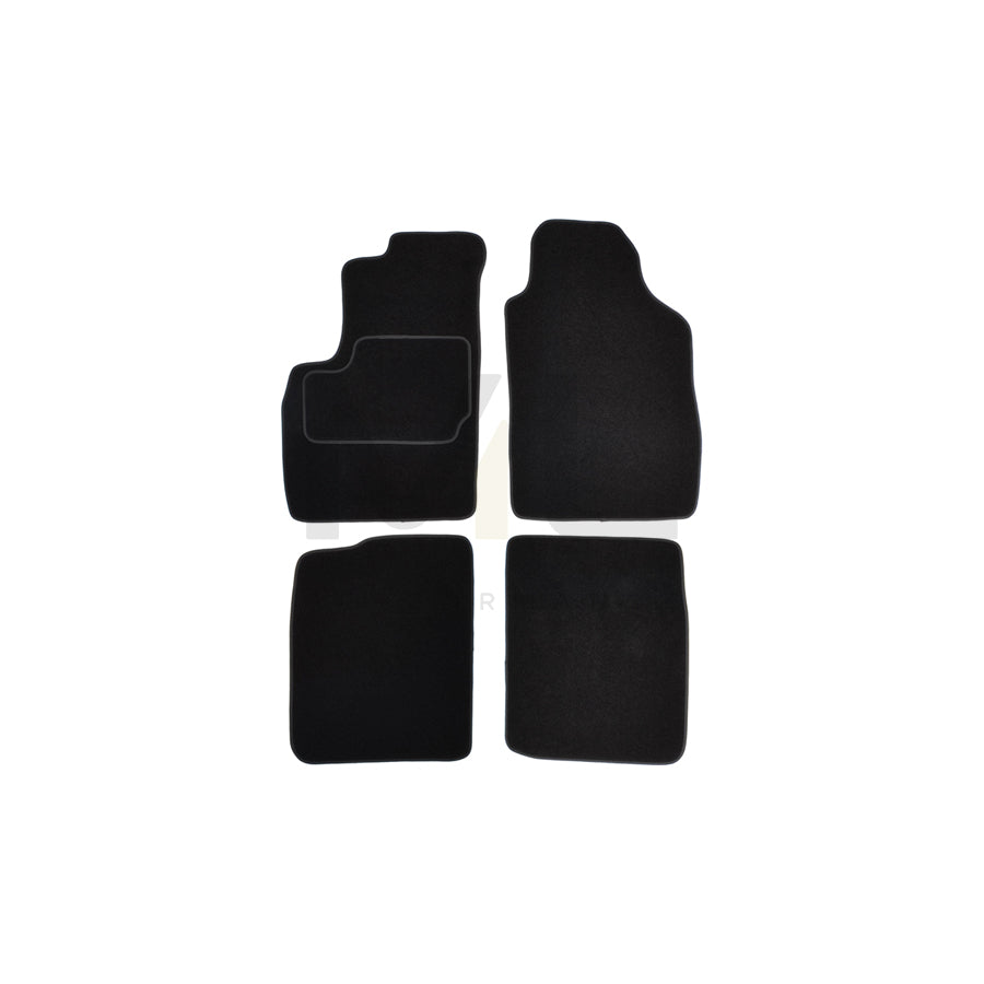 CUSTOPOL Tailored FIA170C Floor mat set for FIAT Panda II Hatchback (169) Textile, Front and Rear, Quantity: 4, Black
