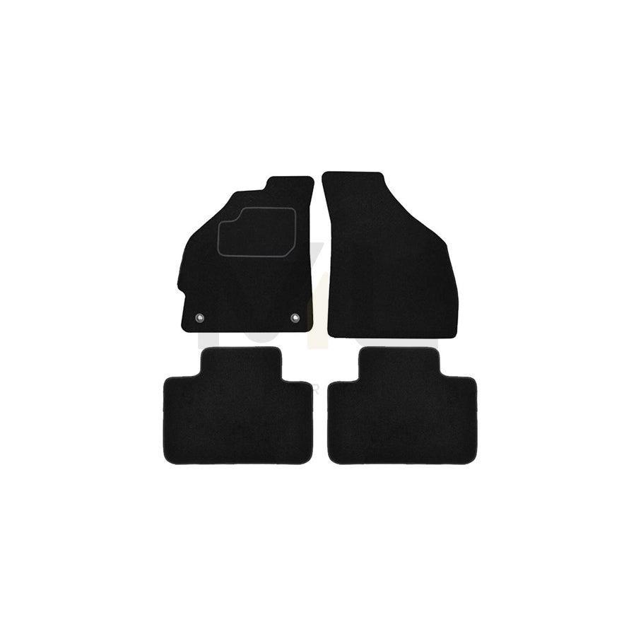 CUSTOPOL Tailored FIA195C Floor mat set for FIAT Punto II Hatchback (188) Textile, Front and Rear, Quantity: 4, Black