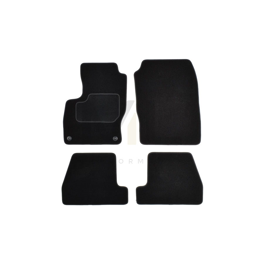 CUSTOPOL Tailored FOR130C Floor mat set for FORD Focus Mk3 Estate (DYB) Textile, Front and Rear, Quantity: 4, Black