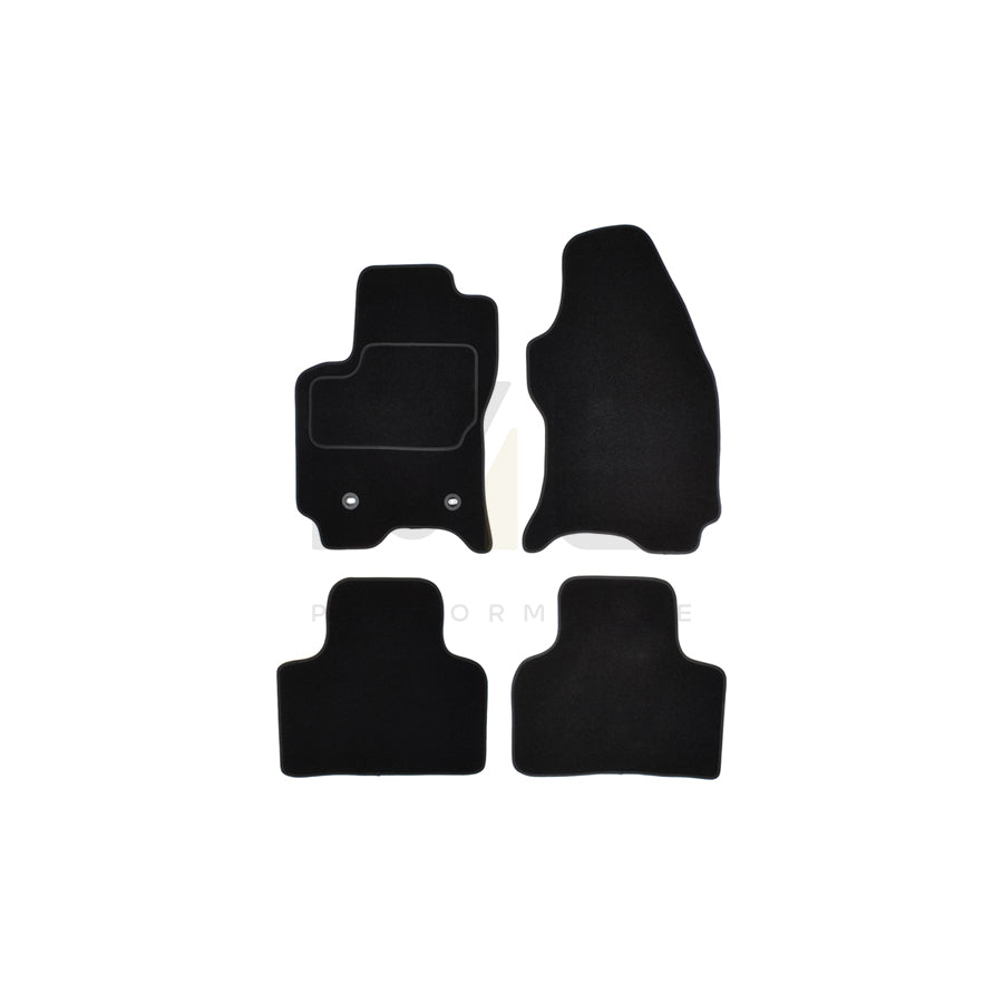 CUSTOPOL Tailored FOR240C Floor mat set for FORD Mondeo Mk2 Saloon (BFP) Textile, Front and Rear, Quantity: 4, Black