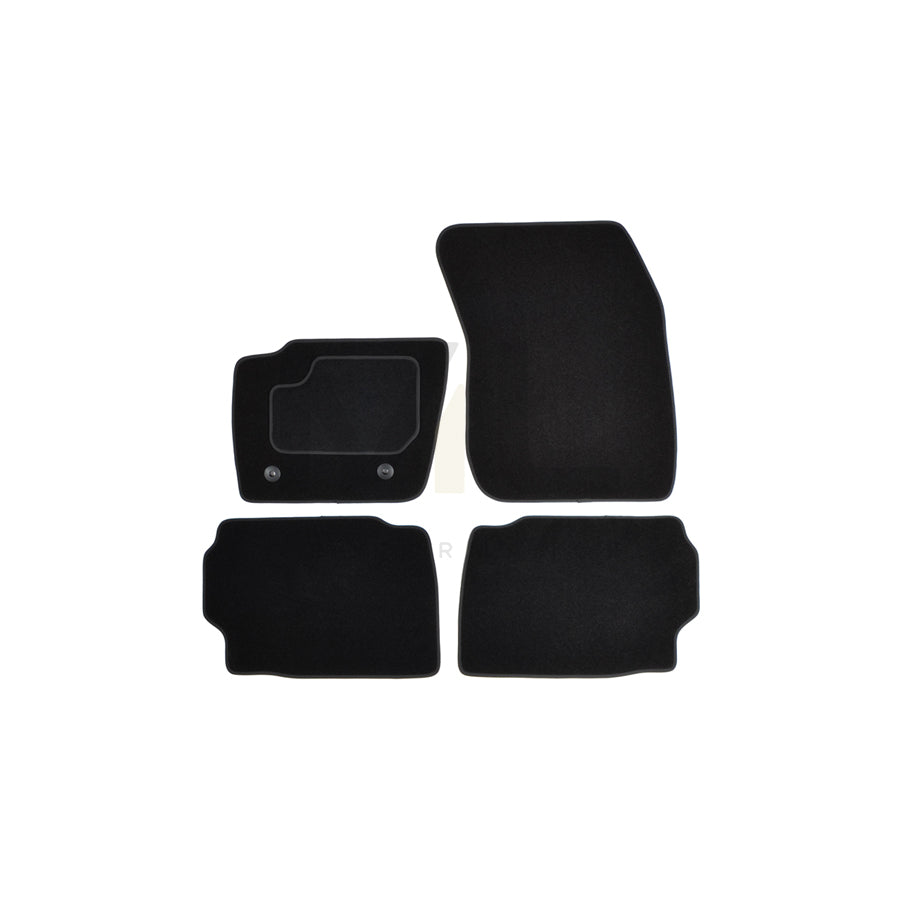 CUSTOPOL Tailored FOR256C Floor mat set for FORD Mondeo Mk4 Saloon (BA7) Textile, Front and Rear, Quantity: 4, Black