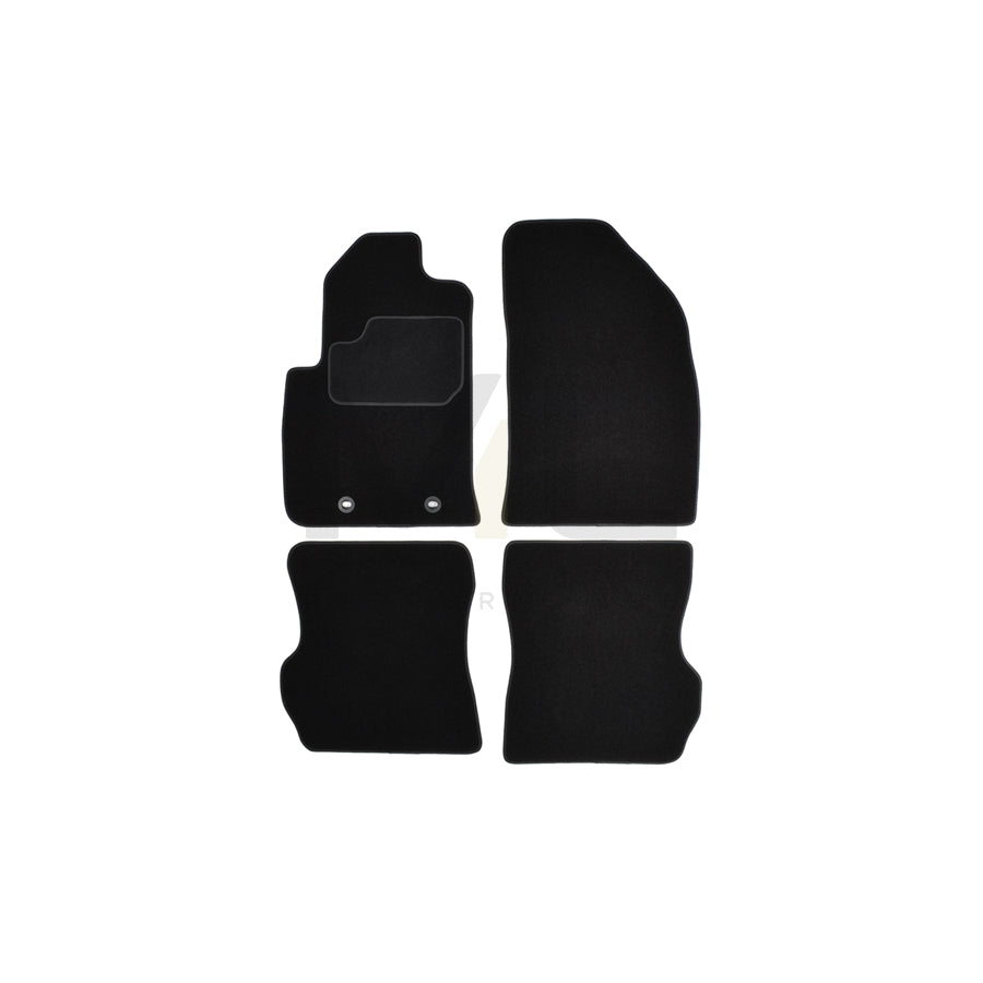 CUSTOPOL Tailored FOR95C Floor mat set for FORD Fusion Estate (JU2) Textile, Front and Rear, Quantity: 4, Black