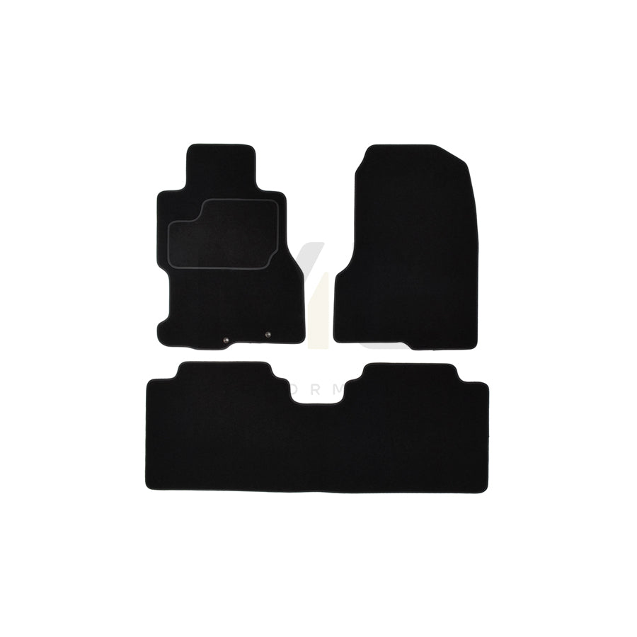 CUSTOPOL Tailored HON105C Floor mat set for HONDA Civic VII Saloon (ES, ET) Textile, Front and Rear, Quantity: 4, Black
