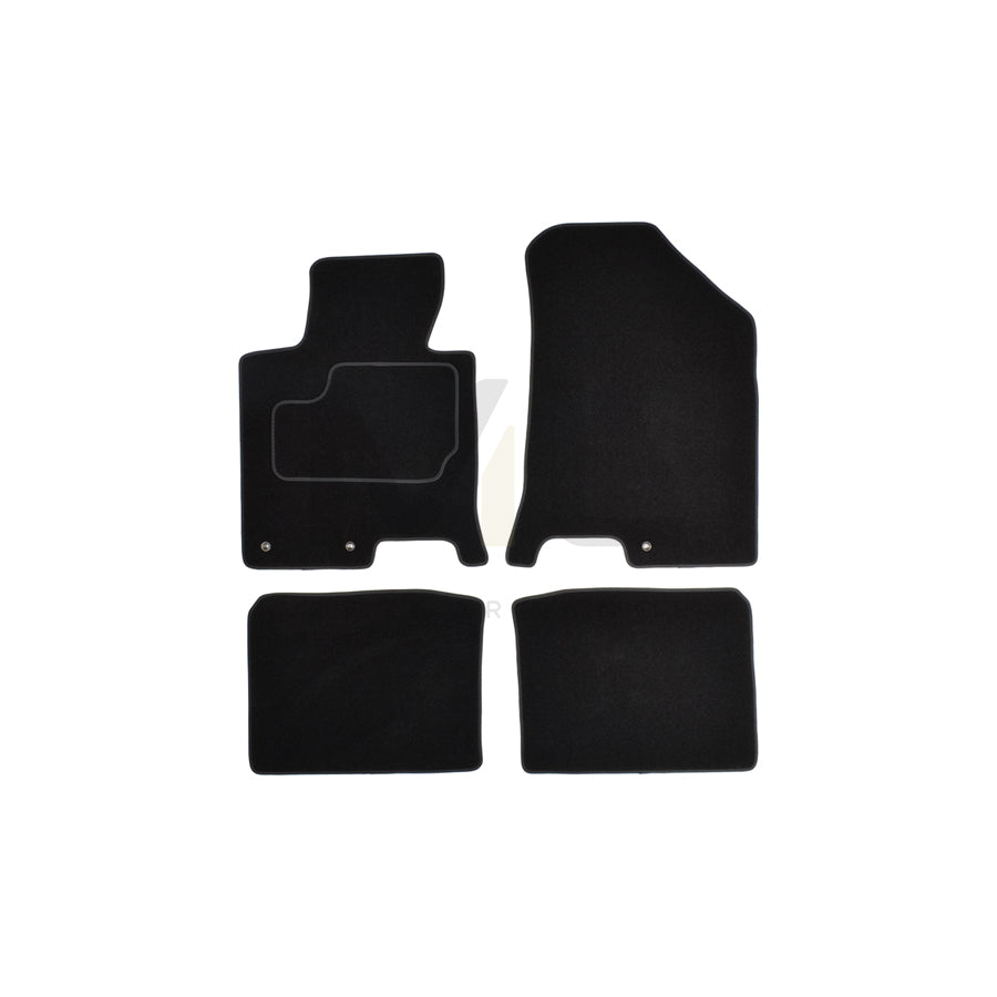 CUSTOPOL Tailored HYU85C Floor mat set for HYUNDAI i40 Estate (VF) Textile, Front and Rear, Quantity: 4, Black