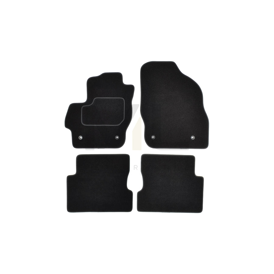 CUSTOPOL Tailored MAZ30C Floor mat set for MAZDA 3 Saloon (BL) Textile, Front and Rear, Quantity: 4, Black