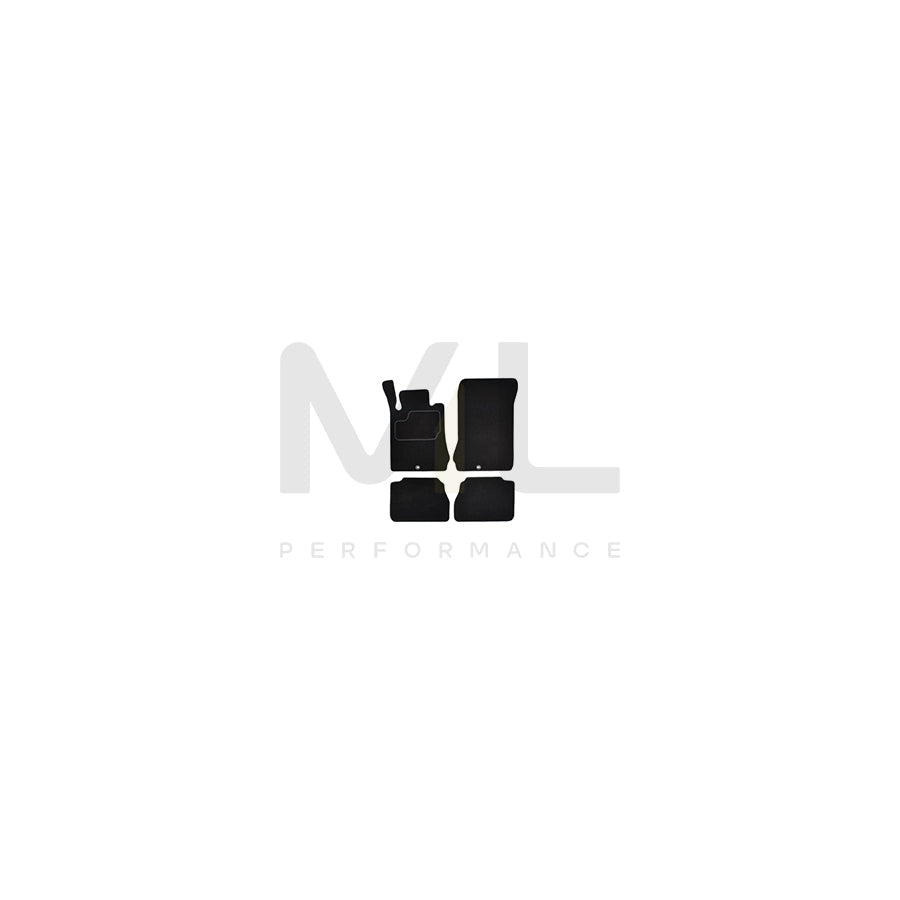 CUSTOPOL Tailored MER175C Floor mat set suitable for MERCEDES-BENZ E-Class Saloon (W210) Textile, Front and Rear, Quantity: 4, Black