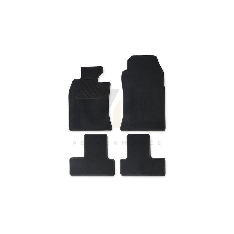 CUSTOPOL Tailored MIN10C Floor mat set for MINI Hatchback (R50, R53) Textile, Front and Rear, Quantity: 4, Black