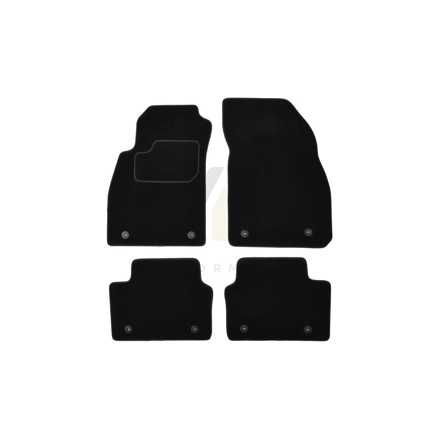 CUSTOPOL Tailored OPL175C Floor mat set for OPEL INSIGNIA Textile, Front and Rear, Quantity: 4, Black