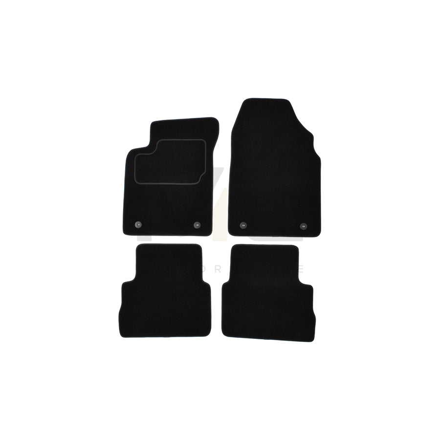 CUSTOPOL Tailored OPL285C Floor mat set for OPEL Vectra C Saloon (Z02) Textile, Front and Rear, Quantity: 4, Black