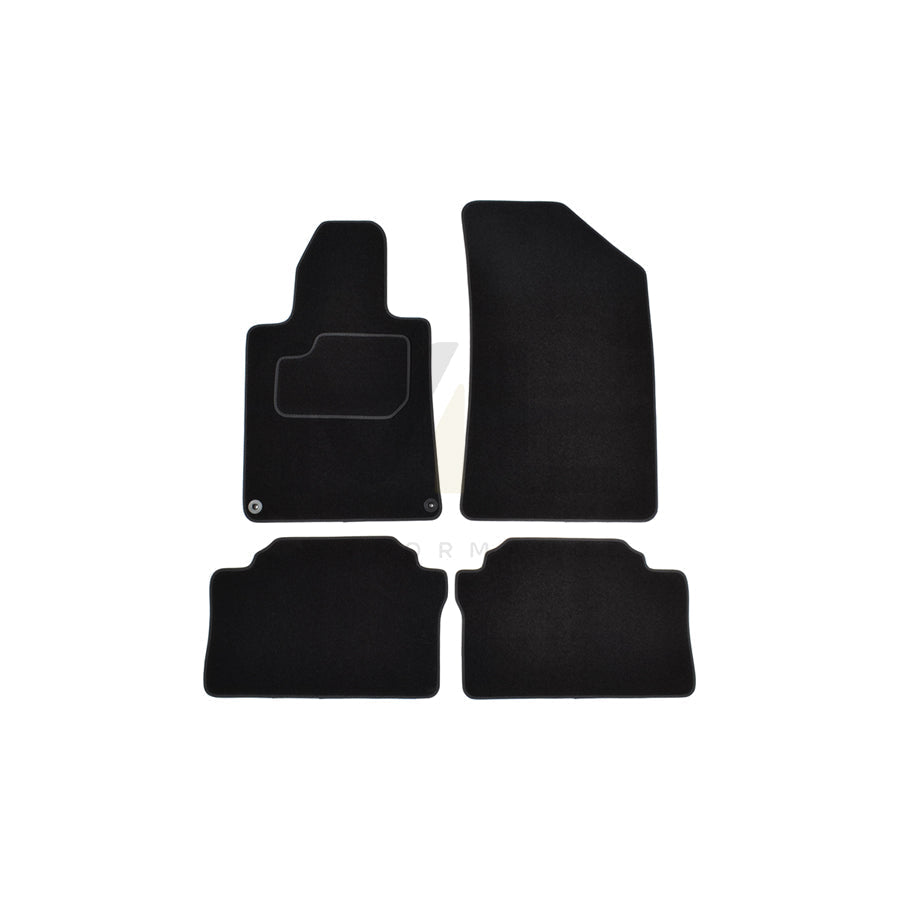 CUSTOPOL Tailored PGT255C Floor mat set for PEUGEOT 508 Textile, Front and Rear, Quantity: 4, Black