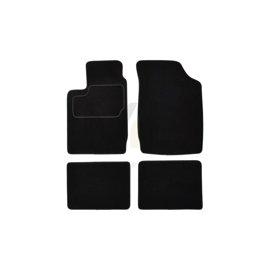 CUSTOPOL Tailored RNT120C Floor mat set Textile, Front and Rear, Quantity: 4, Black