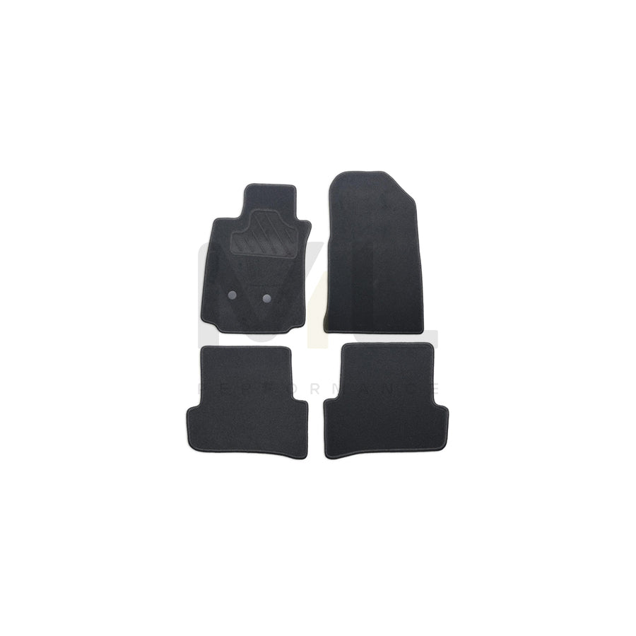 CUSTOPOL Tailored RNT125C Floor mat set Textile, Front and Rear, Quantity: 4, Black