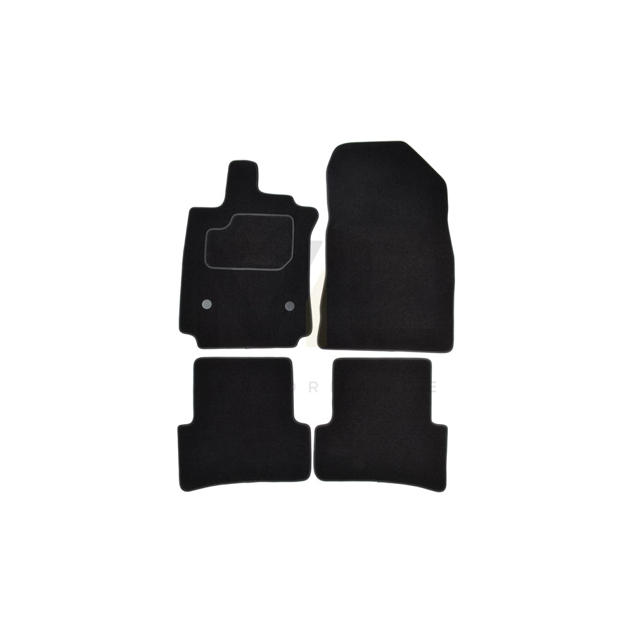 CUSTOPOL Tailored RNT135C Floor mat set for RENAULT CLIO Textile, Front and Rear, Quantity: 4, Black