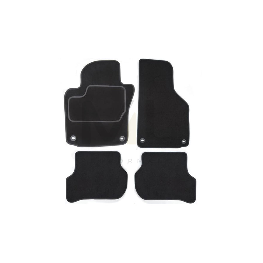 CUSTOPOL Tailored RNT205C Floor mat set for RENAULT KANGOO Textile, Front and Rear, Quantity: 4, Black