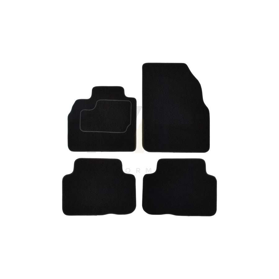 CUSTOPOL Tailored RNT405C Floor mat set for RENAULT Scﾃｩnic II (JM) Textile, Front and Rear, Quantity: 4, Black