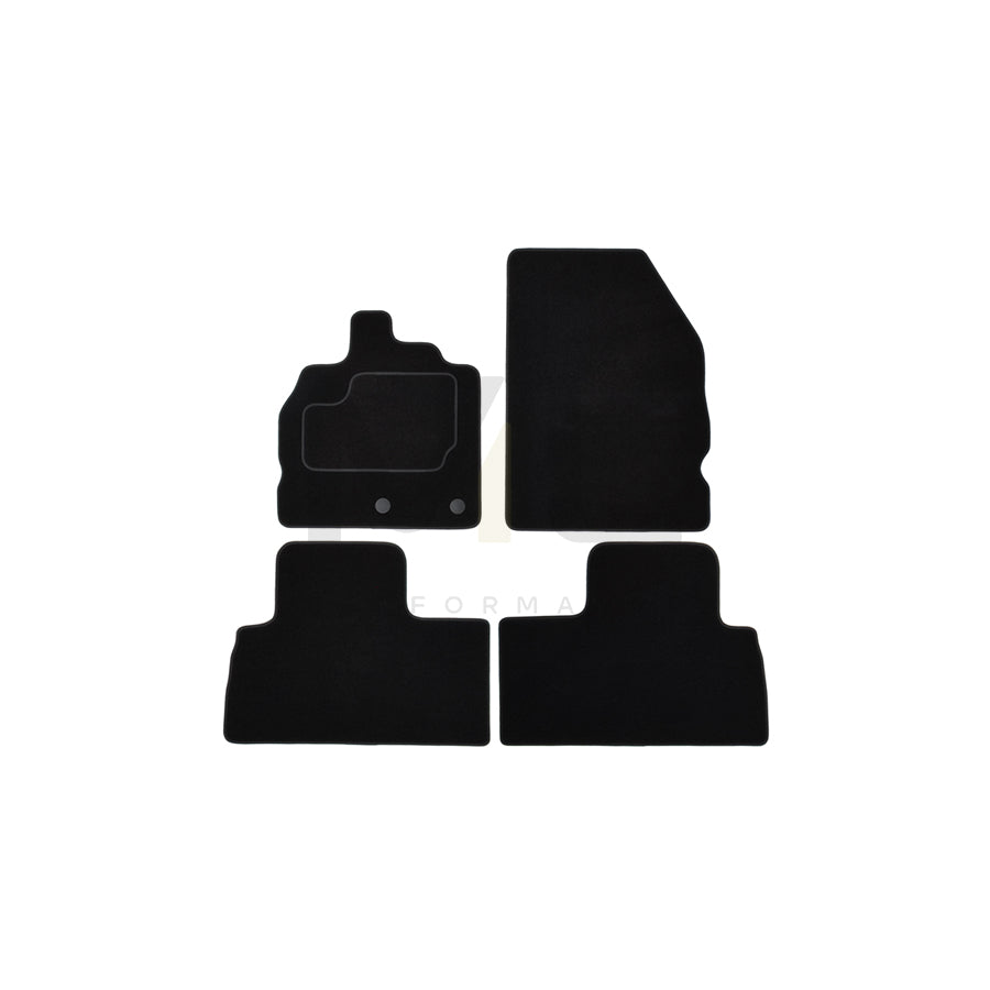 CUSTOPOL Tailored RNT435C Floor mat set for RENAULT Scﾃｩnic III (JZ0/1_) Textile, Front and Rear, Quantity: 4, Black