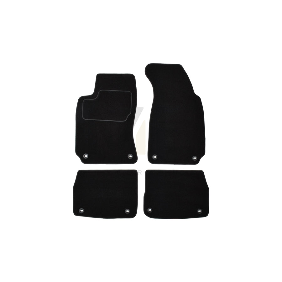 CUSTOPOL Tailored SKO105C Floor mat set for SKODA Superb I Saloon (3U4) Textile, Front and Rear, Quantity: 4, Black