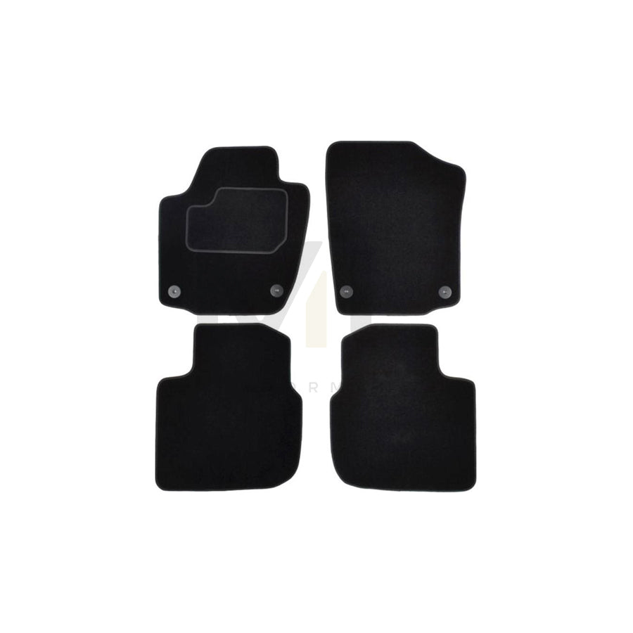 CUSTOPOL Tailored SKO99 Floor mat set Elastomer, Front and Rear, Quantity: 4, Black