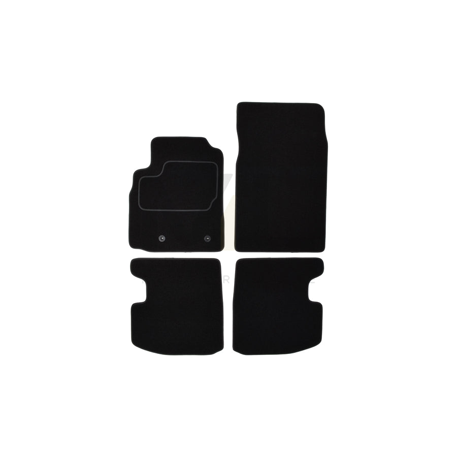 CUSTOPOL Tailored TOY375C Floor mat set for TOYOTA Yaris I Hatchback (P1) Textile, Front and Rear, Quantity: 4, Black