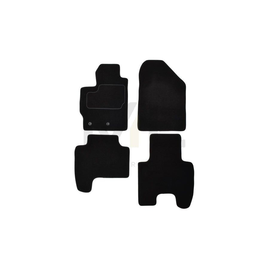 CUSTOPOL Tailored TOY380S Floor mat set for TOYOTA YARIS Textile, Front and Rear, Quantity: 4, Grey