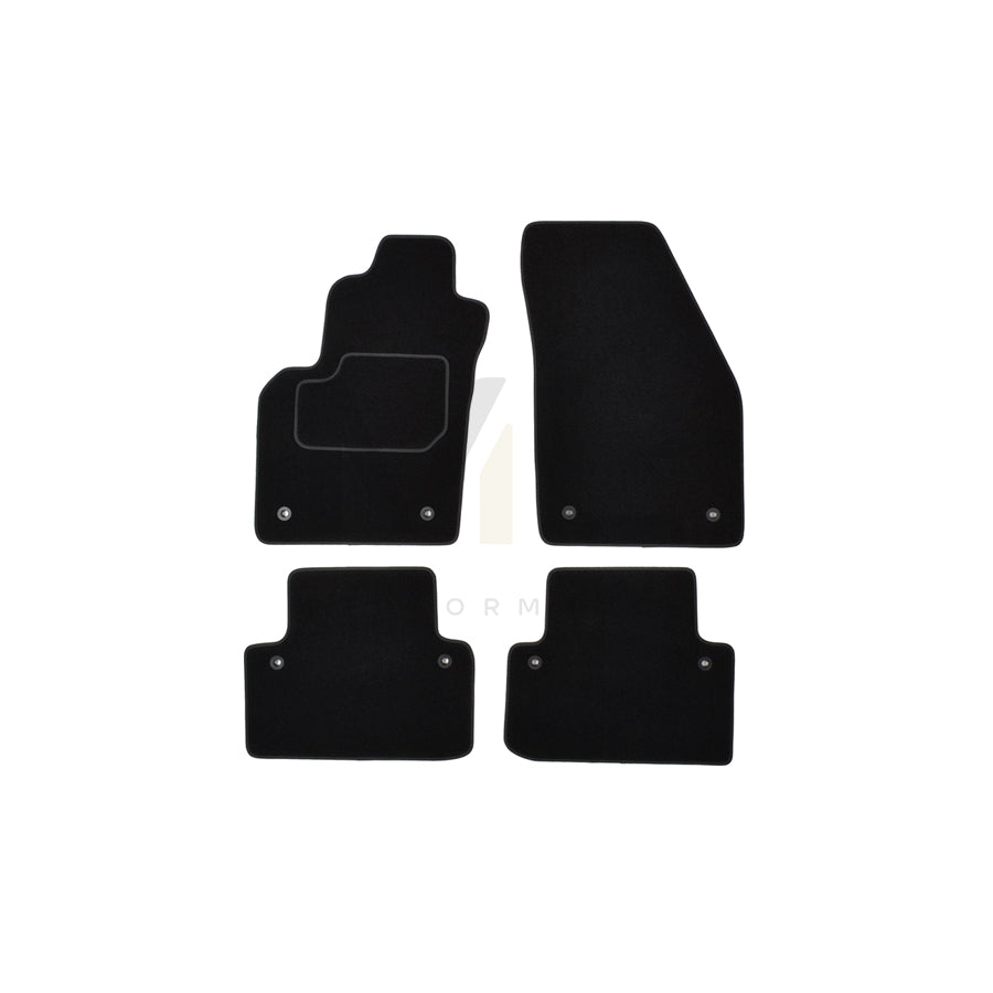 CUSTOPOL Tailored VOL130C Floor mat set for VOLVO V50 (MW, 545) Textile, Front and Rear, Quantity: 4, Black
