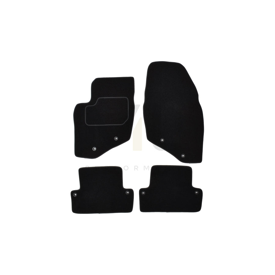CUSTOPOL Tailored VOL85C Floor mat set for VOLVO S60 I (P24, 384) Textile, Front and Rear, Quantity: 4, Black