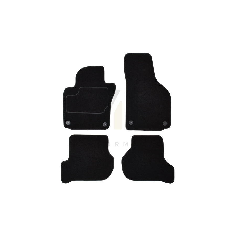 CUSTOPOL Tailored VW190S Floor mat set for VW GOLF Textile, Front and Rear, Quantity: 4, Grey