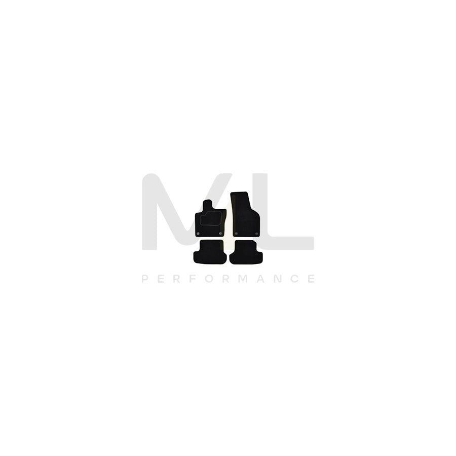 CUSTOPOL Tailored VW252C Floor mat set for VW Beetle Hatchback (5C1, 5C2) Textile, Front and Rear, Quantity: 4, Black